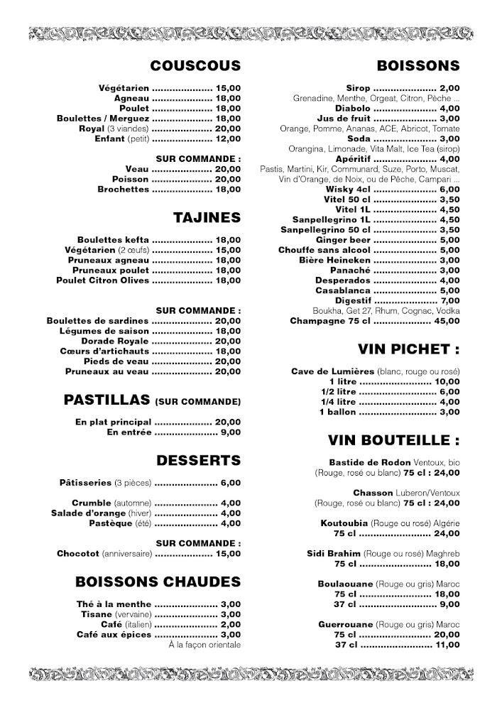 Babouchka - Menu Image 1